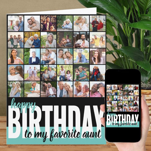 Tarjeta Tía Collage de fotos 31 Foto Feliz cumpleaños (Subido por el creador)