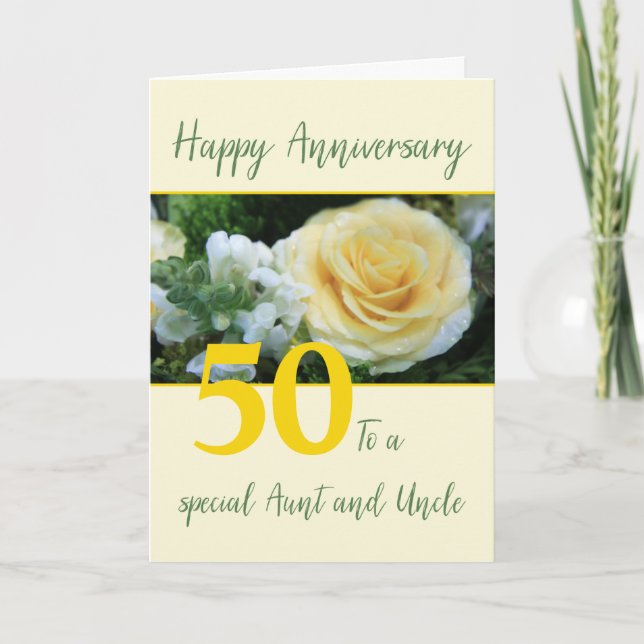 Tarjeta Tía de aniversario de personalizable y tío rosa am (Anverso)