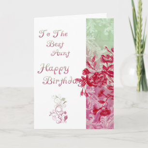 Tarjeta Tía de cumpleaños vintage