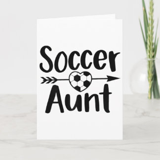 Tarjeta Tía de fútbol Corazón Amante del deporte Tía Día d