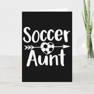 Tarjeta Tía de fútbol Corazón Tía amante del deporte Día d