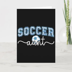 Tarjeta Tía de fútbol Tía orgullosa de un jugador de fútbo