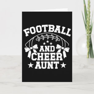 Tarjeta Tía de fútbol y animadora de una animadora y fútbo