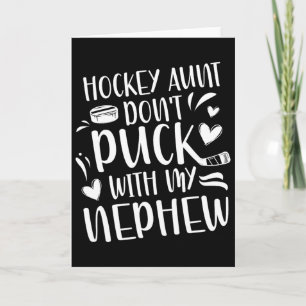 Tarjeta Tía de Hockey de un Jugador de Hockey Divertida Tí