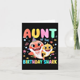 Tarjeta Tía De La Familia De Cumpleaños Tiburón Nacimiento