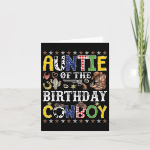 Tarjeta Tía De La Tía De Rodeo Occidental De Cowboy De Cum