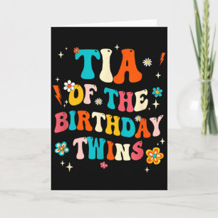 Tarjeta Tía de los gemelos de cumpleaños Niños Niñas Fiest