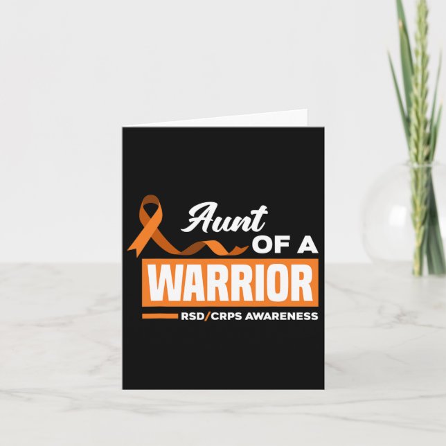 Tarjeta Tía De Un Guerrero Que Apoya A Rsd Crps Consciente (Anverso)