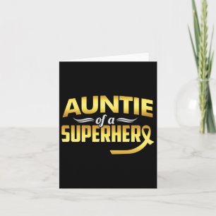 Tarjeta Tía De Una Superheroína Concienciación Sobre El Cá