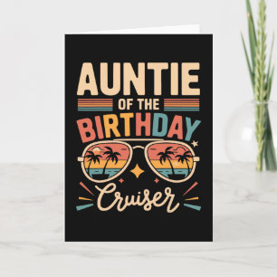 Tarjeta Tía del divertido viaje del crucerito de cumpleaño