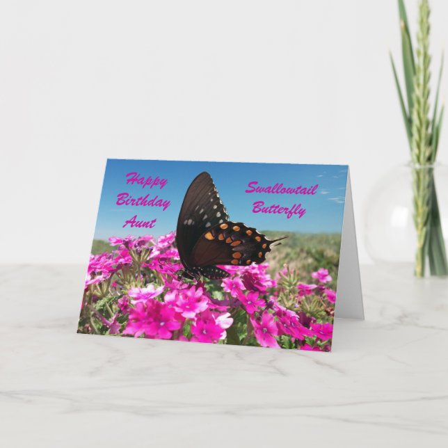 Tarjeta Tía del feliz cumpleaños (Anverso)