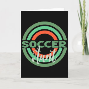 Tarjeta Tía del Fútbol Con Círculos de Fútbol Modernos