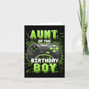 Tarjeta Tía Del Nacimiento Del Videojuego De Birthday