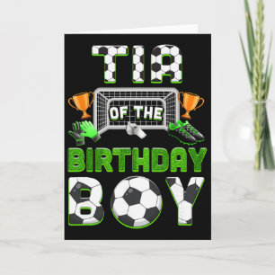 Tarjeta Tía Del Niño De Cumpleaños Familia De Fútbol Parti
