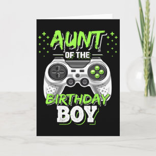 Tarjeta Tía del partido de cumpleaños Juego de video coinc