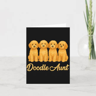 Tarjeta Tía Doodle Amante Perro Divertido Cachorro Lindo