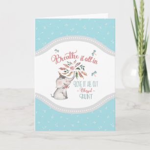Tarjeta Tía Elefante y Regalo de Libélula Bendita