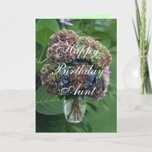 Tarjeta Tía Hydrangea BQT-personalizar en cualquier ocasió