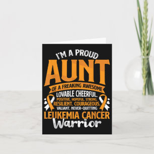 Tarjeta Tía Leucemia Cáncer Conciencia Sobreviviente Naran