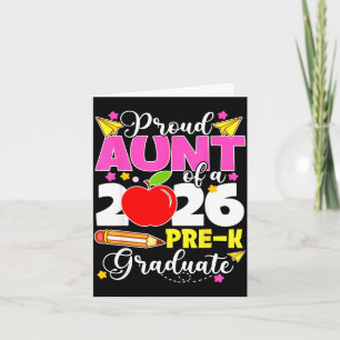 Tarjeta Tía orgullosa de graduada de prekínder de 2026 día