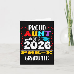 Tarjeta Tía orgullosa de la graduada de pre-k de 2026 día