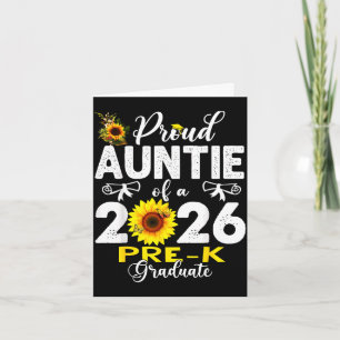Tarjeta Tía orgullosa de la graduada de pre-k de 2026 día