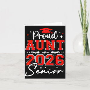 Tarjeta Tía orgullosa de un graduado sénior 2026