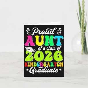 Tarjeta Tía orgullosa de una clase de graduado de 2026 sen