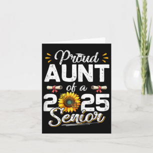 Tarjeta Tía orgullosa de una promoción de 2025 senior retr