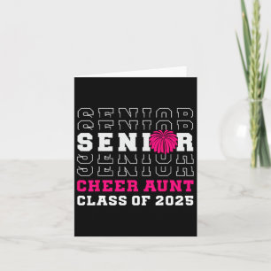 Tarjeta Tía porrista senior animadora Cl de graduación de 