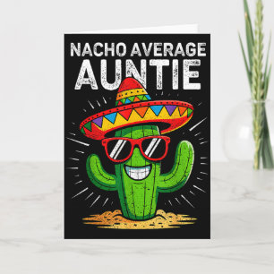Tarjeta Tía promedio nacho divertida cinco de mayo mexican