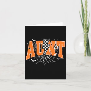 Tarjeta Tía Retro Perno Relámpago Telaraña Halloween Otoño