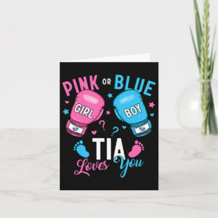 Tarjeta Tía Rosa O Azul Te Ama El Boxeo Género Revelar Pa