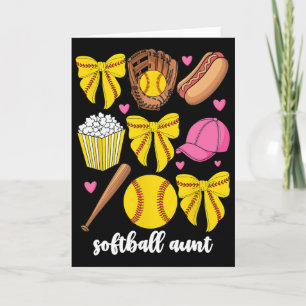 Tarjeta Tía suave para mujeres Coquette suave lazo sobrina