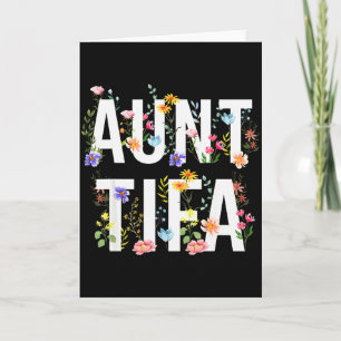 Tarjeta Tía Tifa - Flores silvestres retro Floral Feminist