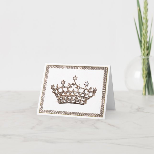 Tarjeta Tíara y Gems notecards (Anverso)