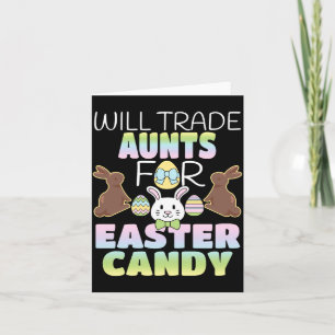 Tarjeta Tías a cambio de dulces de Pascua Niños Lindos