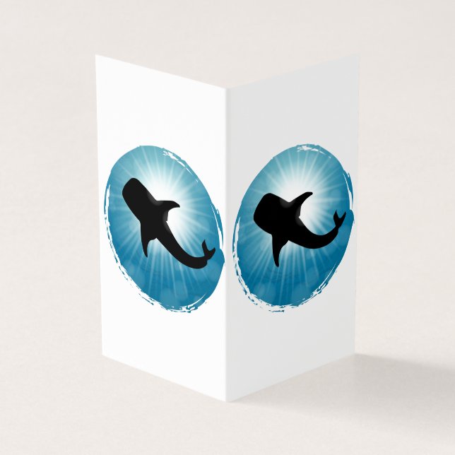 Tarjeta Tiburón ballena Vida acuática subacuática (Exterior)