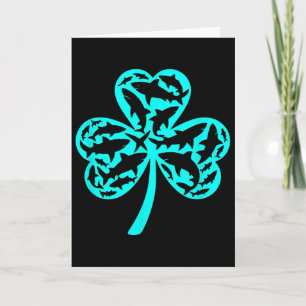 Tarjeta Tiburón Día de San Patricio Niños St Pats Tiburone