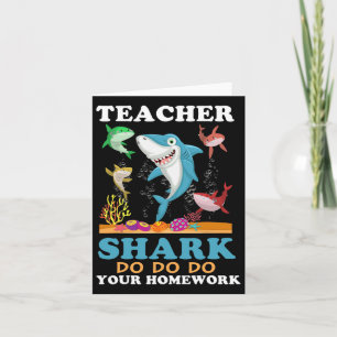 Tarjeta Tiburón Maestro Haz Tus Deberes 