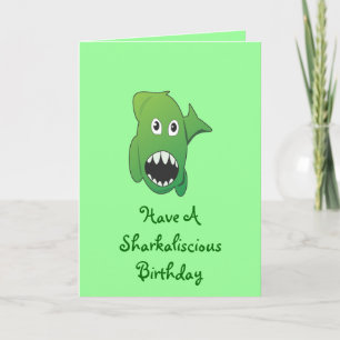 Tarjeta Tiburón medio verde