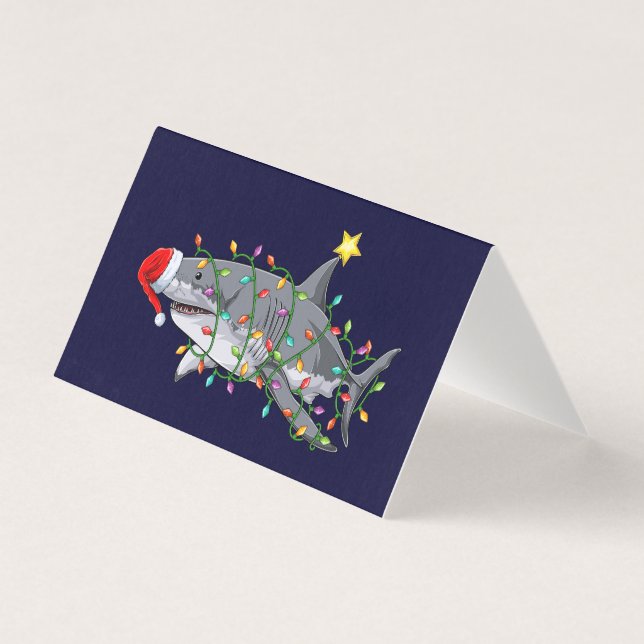Tarjeta Tiburón navidad (Anverso)