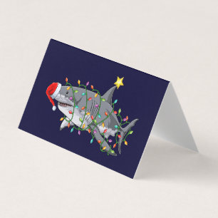 Tarjeta Tiburón navidad