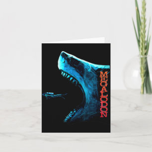 Tarjeta Tiburón Primitivo Megalodon Aleta Dorsal Dientes O