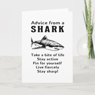 Tarjeta Tiburones Pescado Mar Aleta de Tiburón Enfriar Reg