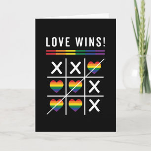 Tarjeta Tic Tac Toe El Amor Gana Orgullo Gay LGBTQ