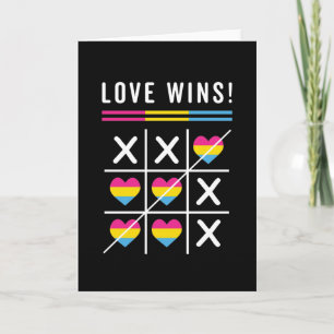 Tarjeta Tic Tac Toe Love gana el orgullo LGBTQ Pansexual