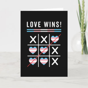 Tarjeta Tic Tac Toe Love gana el orgullo transgénero LGBTQ