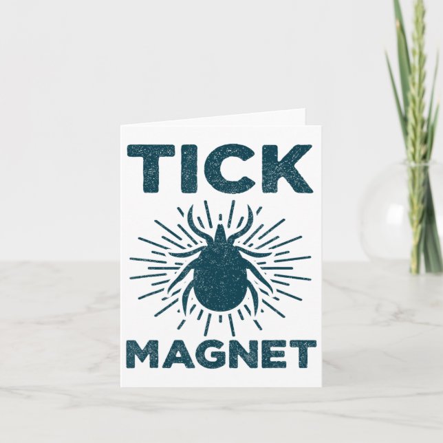Tarjeta Tick Magnet Shirny Camping Y Senderismo Bug Shi (Anverso)