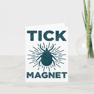 Tarjeta Tick Magnet Shirny Camping Y Senderismo Bug Shi